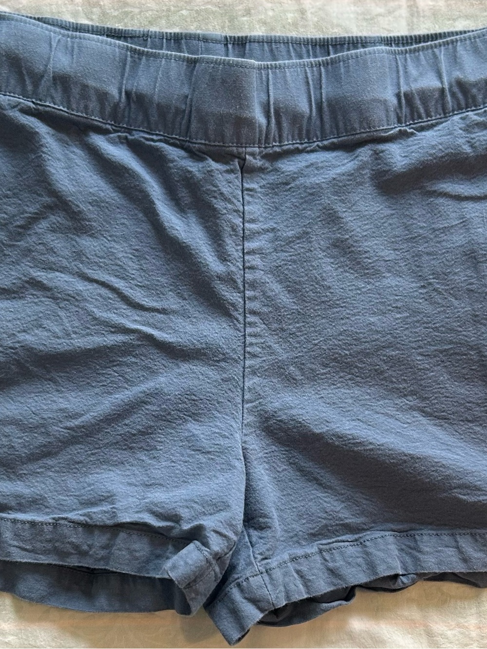 Free Fly Apparel Women’s Stretch Canvas Pull On Chino Shorts Blue 4” inseam XL